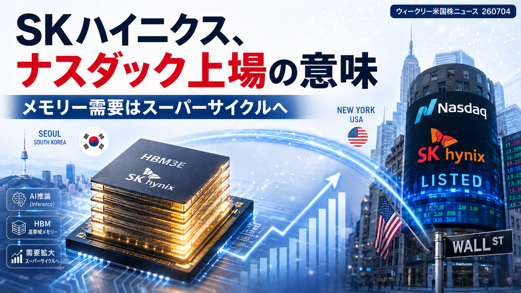 SKハイニクスがナスダックへ！AIメモリースーパーサイクル突入か