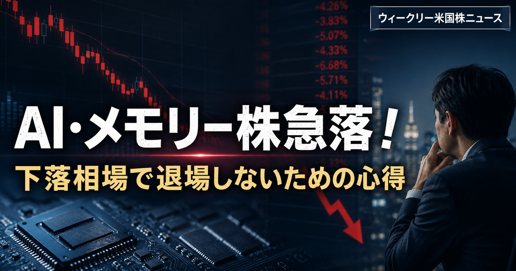 AI・メモリー株急落！下落相場で退場しないための心得【ウィークリー米国株ニュース260718】